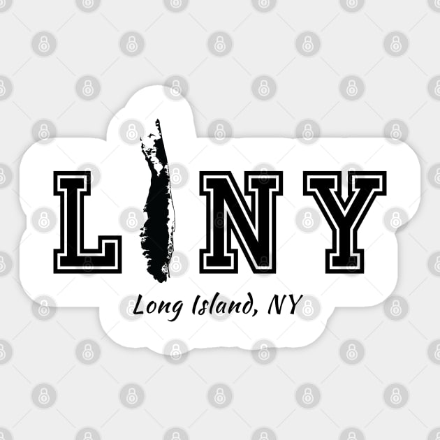 Long Island NY (Light Colors) Sticker by Proud Town Tees